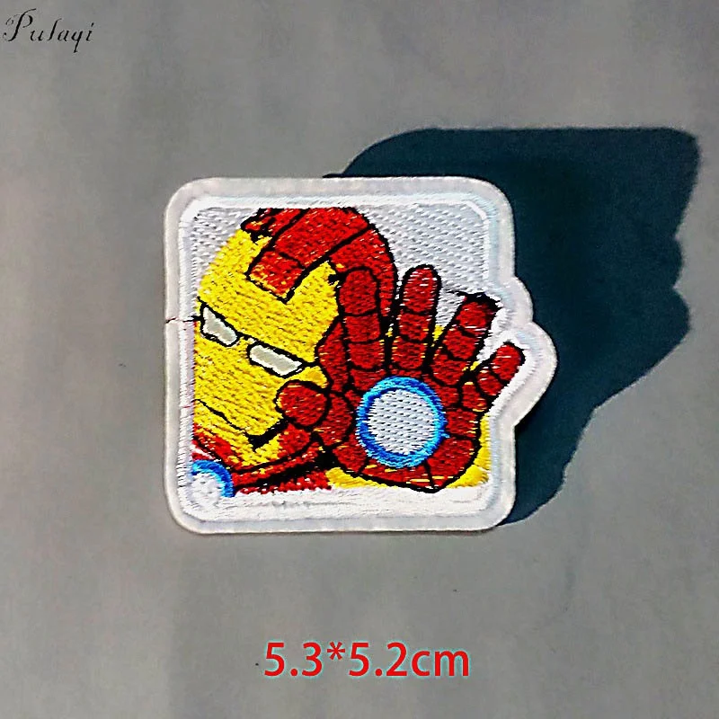 Pulaqi Sequin Avengers Patch DIY Embroidered Patches For Clothing Sew On Patches Cartoon Marvel Stickers Badge Patch For Clothes - Цвет: 5P-PE4179CT