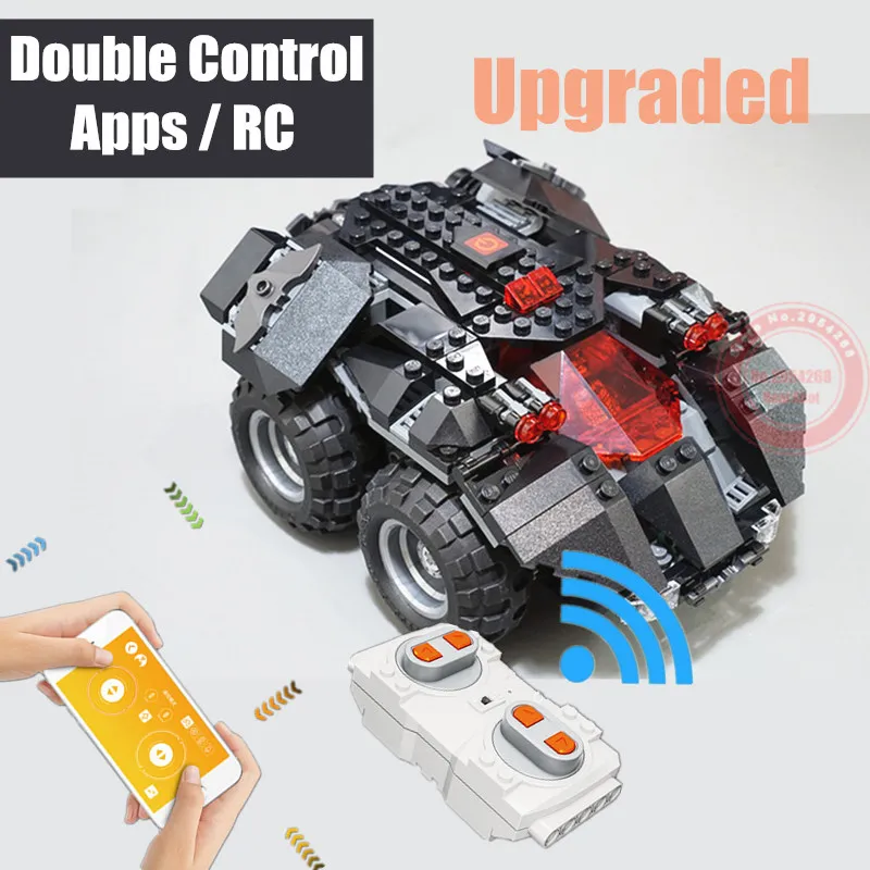 Новые супергерои управляемые с помощью приложения Бэтмен RC Batmobile Fit Technic