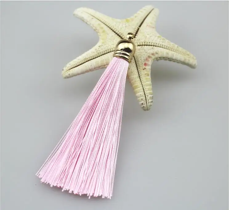 A25 Light Pink 10 шт. 8 см золотая Кепка с кисточкой, ювелирный занавес, украшение для одежды, аксессуар, стеклянный брелок для ключей, сумка для мобильного телефона с бахромой, накладка с орнаментом, подвеска - Цвет: A25 Light Pink
