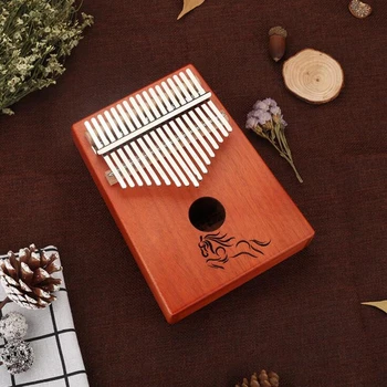 

Solid KOA 17-key Kalimba flea piano learning instrument tuning hammer