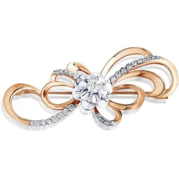 

Master brilliant brooch with 28 diamonds in red gold