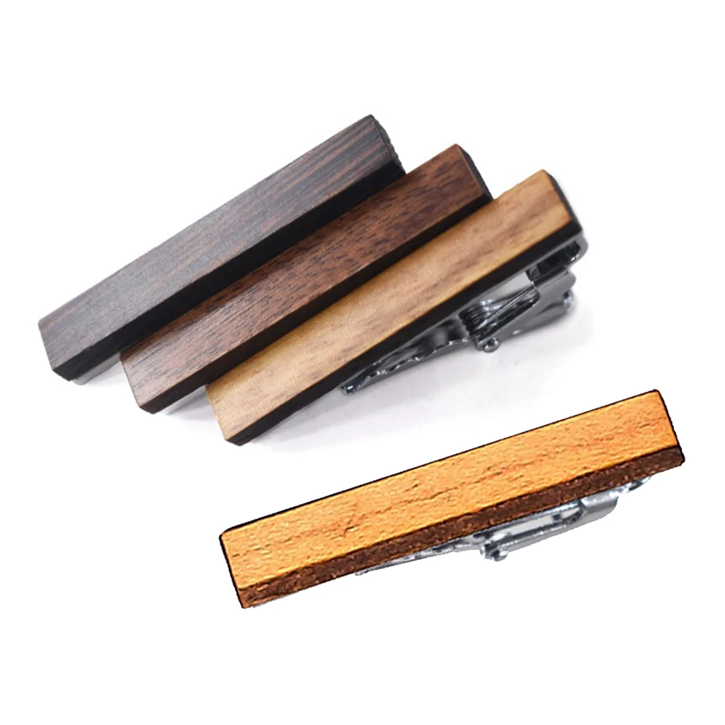 Wood Men Fashion Tie Clips Pinch Necktie Bar Clasps Gentleman Shirts Dress Men Classic Bowties Neckwear Handmade Butterfly