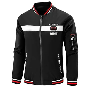 

Spring And Autumn Men's Jacket Printing Bomber Pilot Jacket Korean Trend Fashion Long Sleeve Youth Men's Jacket