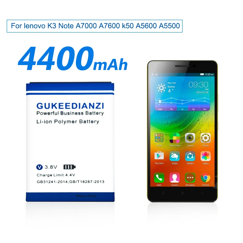 GUKEEDIANZI BL243 мобильный телефон новый аккумулятор большой емкости 4400mAh для lenovo K3 Note K50
