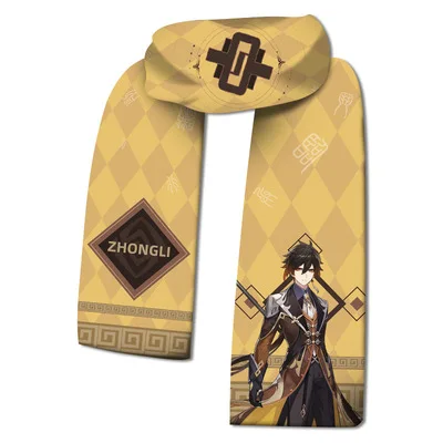 Anime Genshin Impact Scarfs Keqing Zhongli Diluc Venti Klee Qiqi Lumine Eula Hu Tao Morax Cosplay Props Plush