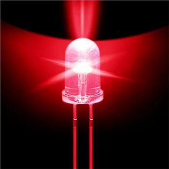 

Manufacturers Sanan Chip F5 round Red Traffic Light LED Light Emitting Diode Protection Three Years Half 30 du