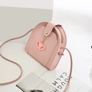 

Leather Shoulder Bag Flap Simple Pu Polka Japan and South Korea Large Ring Female Customized Square Contrast Personality