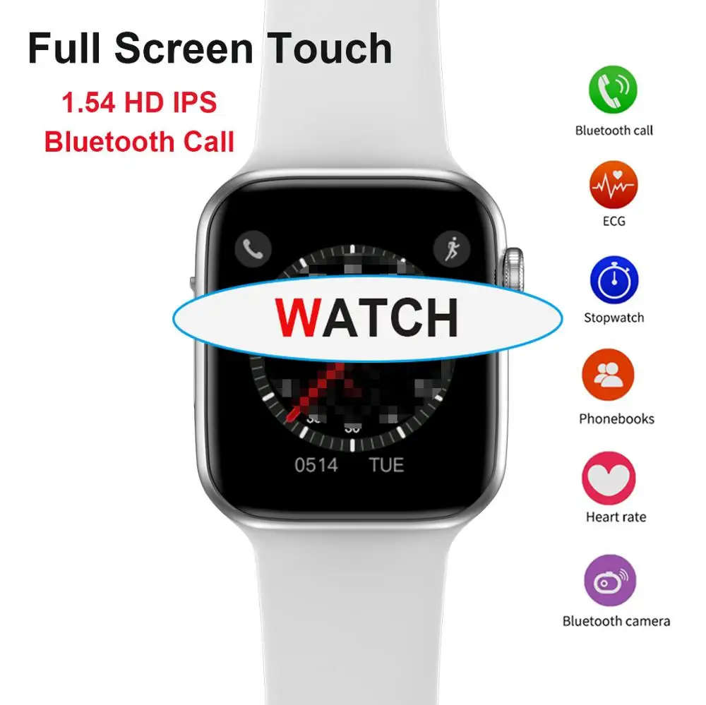 iwo 10 pro Series 5 Bluetooth Call Smart Watch ECG Heart Rate Full Touch Fitness Tracker Women/Men W34 pk iwo 8 iwo12