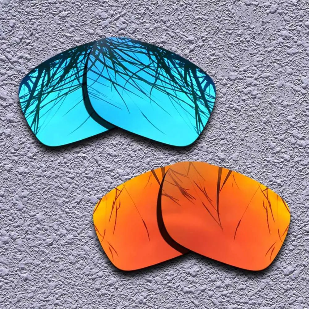 Blue-Fire Red 2 пары поляризованных сменных линз для солнцезащитных очков Oakley Holbrook-несколько вариантов - Цвет линз: Blue-Fire Red