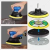 2/3/4/5/6 Inch Flocking Cushion Polishing Pad Soft Self-adhesive Disc Sponge Interface Removing Wax Buffer Pads Sandpaper Tray 4