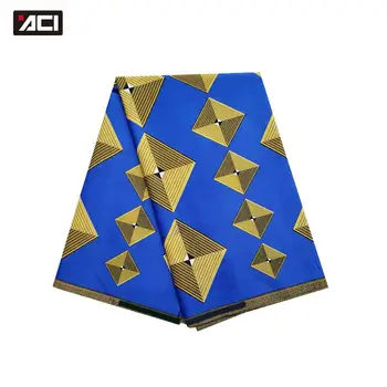 

ACI African Wax Prints Fabric In 100% Polyester Fabric Ankara Wax Tissu Africain Veritable Real Wax Block Print Fabric For Dress