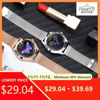 

IP68 Waterproof Smart Watch Women Lovely Bracelet Heart Rate Monitor Sleep Monitoring Smartwatch Connect IOS Android KW10 band