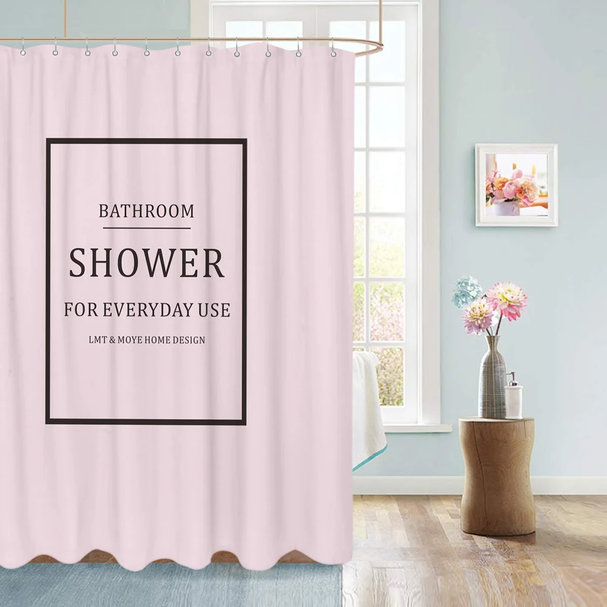 Модная розовая занавеска для душа s, занавеска для ванной комнаты, водонепроницаемая полиэфирная занавеска для ванной