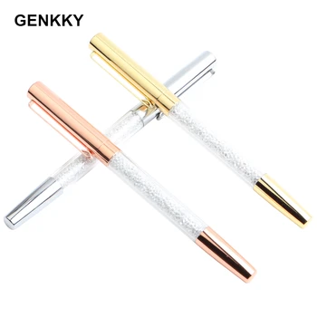 

3PCS Genkky Diamond Crystal Pen Ballpoint Pen Ring Wedding Office 0.7mm Student Stationery for gift Custom logo