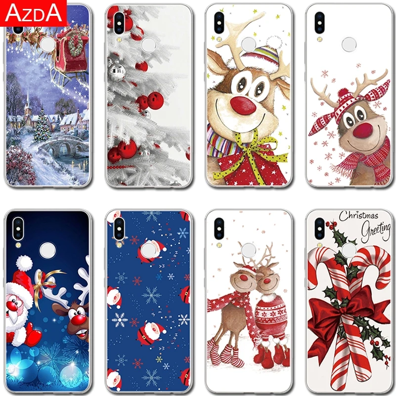 

TPU Christmas Cover For Huawei P20 Lite P30 P9 P10 Mate 20 9 10 30 Lite Pro 2017 P Smart Z Plus 2019 Coque For Huawei P30 Case