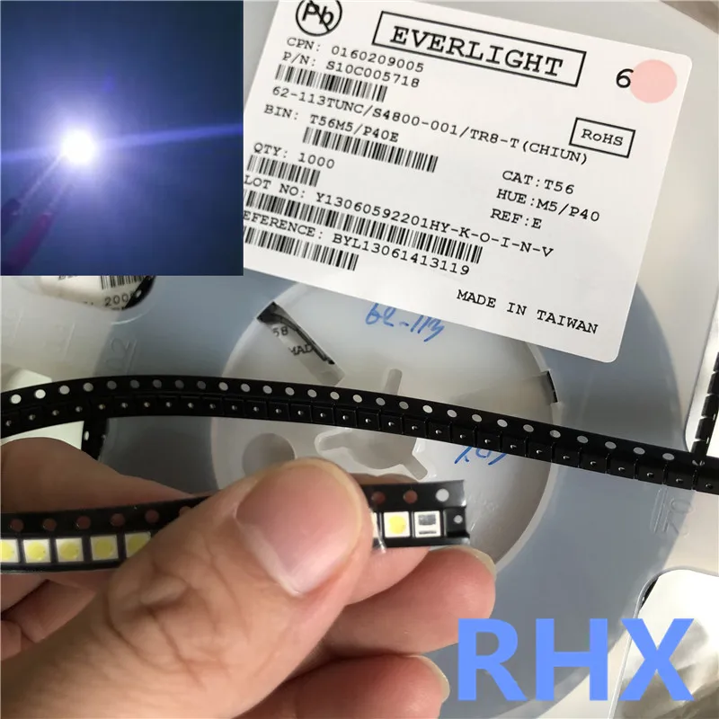 FOR   EVERLIGHT   LED Backlight High Power LED 1W 3030 3V-3.6v Cool white 110LM TV Application 3030 smd led diode   100%NEW 50pcs 100pcs lot 1w 2w 3535 3v 6v smd led beads cold white 90lm high power for lcd tv backlight