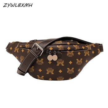 

ZYWLBXMH Waterproof PU Leather Waist Packs Fashion Waist Bag Women's Chest Bag Zipper Belt Bag Luxury Fanny Pack Banana Bag