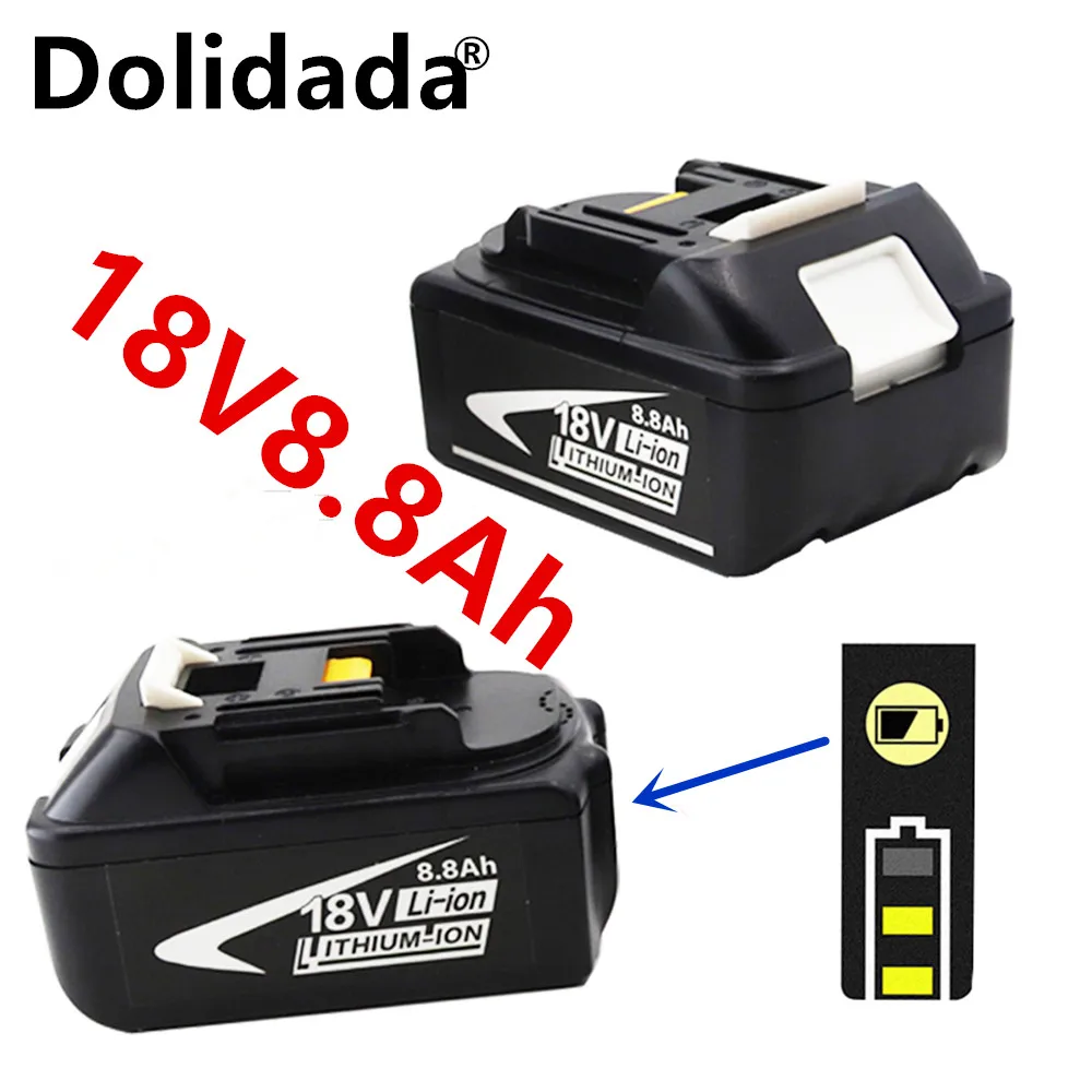 18 в 8.8Ah/6.8Ah/6.0Ah RechargeableFor Makita Мощность инструменты Батарея с светодиодный Литий-ионная Lxt BL1860B BL1860 BL1850& 6800 мА-ч
