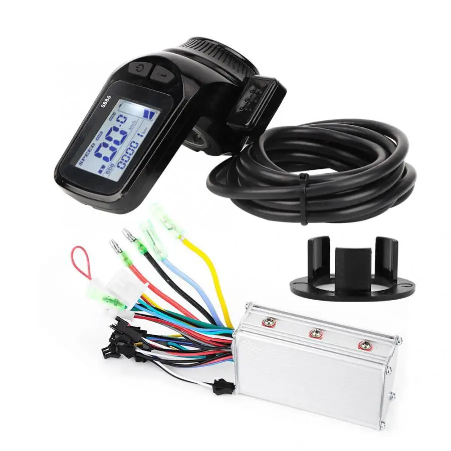 

24V 350W Brushless Motor Controller LCD Display Thumb Throttle for Electric Bicycle Scooter E-bike Motor Equipment