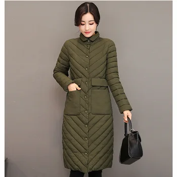 

Winter Jacket Female light Parka Coat Long hoodie Down Cotton Jacket Plus Size 3XL Long thick Parkas autumn Coat Jacket Women