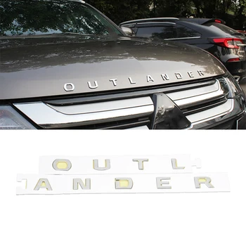 

CAR STYLING HOOD CHROME EMBLEM ALPHABET STICKERS BODY TRIM FOR MITSUBISHI OUTLANDER 2013-2019 2020 ACCESSORIES