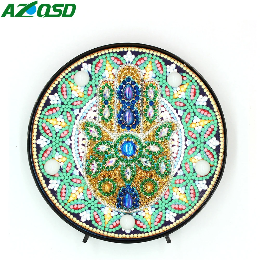 AZQSD 5D Алмазная мозаика светодиодная лампа алмазная вышивка глаза распродажа