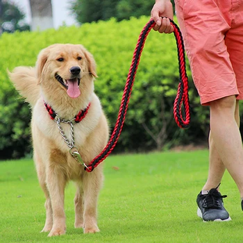 

Large pet dog collar traction rope Walk dog P chain Pet training traction rope for medium large dog