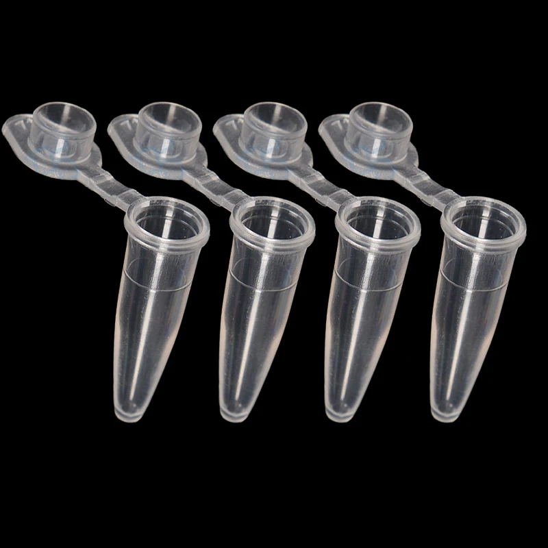1000PCS 0.2ml/0.5ml/1.5ml Clear Micro Plastic Test Tube Centrifuge Vial Snap Cap Laboratory centrifuge tube