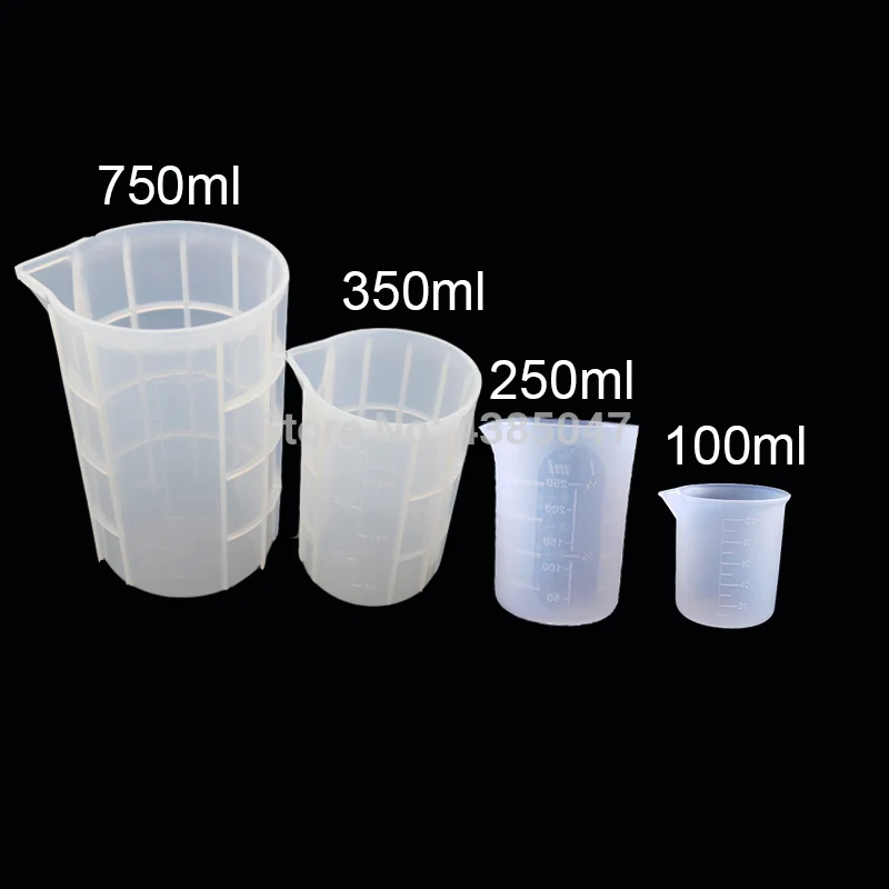 100/250/350/750ml одноразовые силиконовый мерный стаканчик клей измерительный инструмент ювелирные весы смолы формы для изготовления ювелирных изделий инструмент