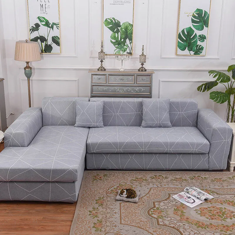 Популярный шезлонг для гостиной, 1 шт., лидер продаж, геометрический эластичный чехол для дивана, высокое качество, чехол для дивана в форме L