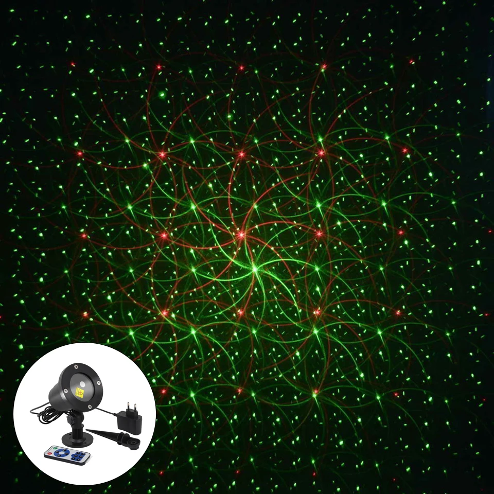 Rosso Verde Full Sky Star Proiettore Laser Moving Landscape Lighting Outdoor Led Stage Light Per Lampade Da Giardino Per Feste Di Natale