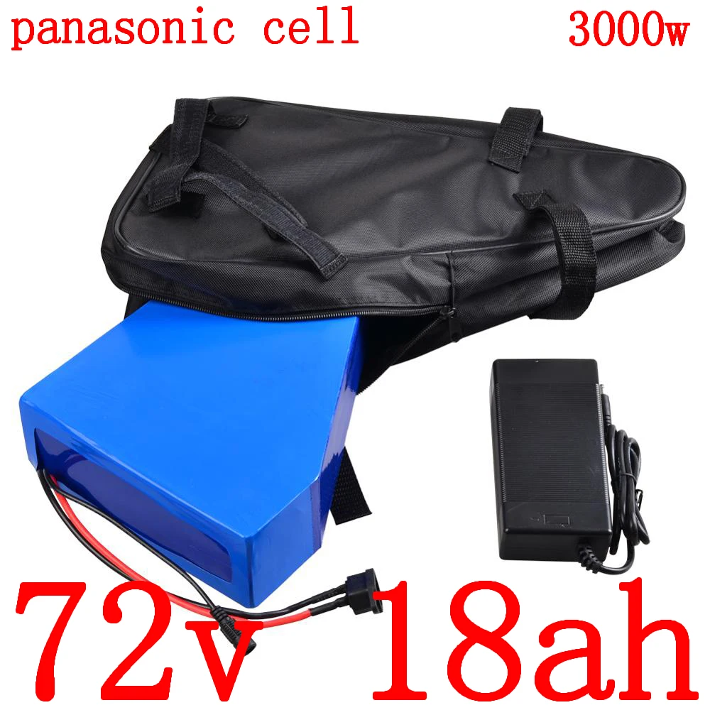 72V 18AH для е-байка Батарея Упаковка 15AH литий Применение panasonic сотовый 1000W 2000W 3000W
