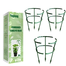 Plant Support Pile Semi-Circular Plant Support Ring Plastic Cage Flower Pot Climbing Frame For Flowers Vegetables Indoor Leaf