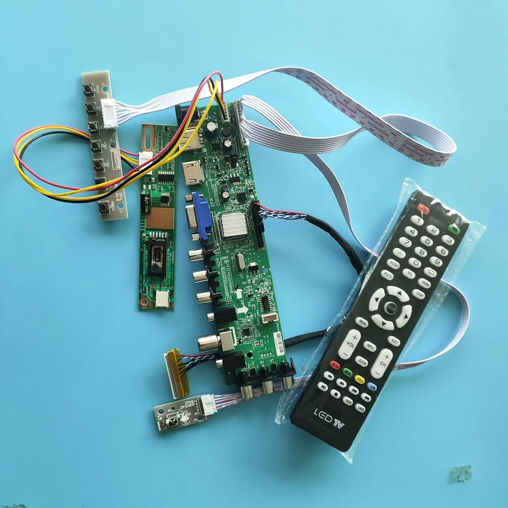 

Kit For LTN150XG-L05/LTN150XG-L06 Digital HDMI remote DVB-T TV VGA USB AV Panel Controller board 1 CCFL LCD 30pin 1024X768 15"