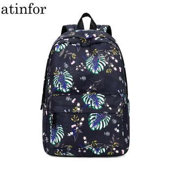 

atinfor brand Hot Sell New Flowers Print Women Backpack Large Capacity Waterproof Daily Travel Student Backpack