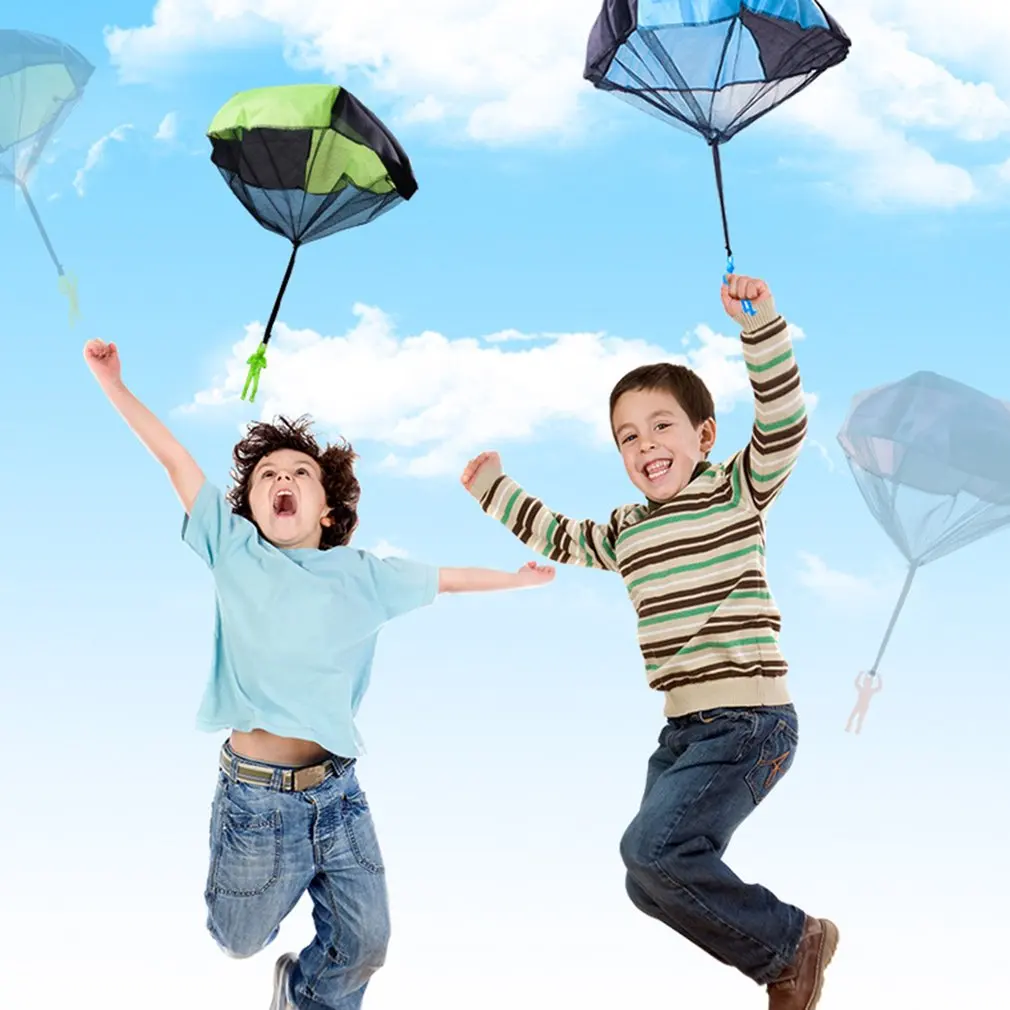 

Durable Safe Parachute Kids Hand Throw Parachute Toy Toss It Up and Watch Landing Assorted Colors