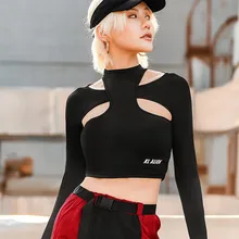 Новинка, Женская Сексуальная футболка для спортзала, имитация двух частей, женские спортивные топы, черные футболки для фитнеса, йоги, бега, футболки с длинным рукавом