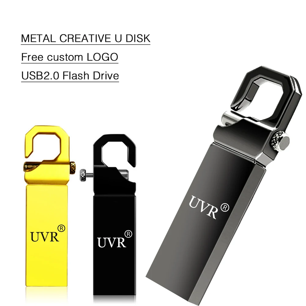 High Speed Metal USB Flash Drive 32GB pendrive 128GB 64GB 16GB 8GB pen drive 2.0 flash Memory stick Key cle usb Free Custom Logo