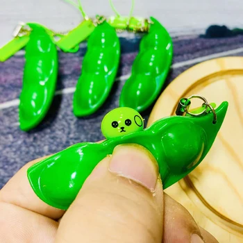 

Squeeze Edamame Bean Pea Squeeze Toys Gadgets Adults Reliever Squeezing Toy Green Peas Decompression Venting Funny Children Toy