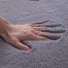 Ковер в скандинавском стиле из искусственного кроличьего меха, современный простой ковер для спальни/гостиной, коврик для балкона, журнальный столик, меховой ковер, однотонный цвет