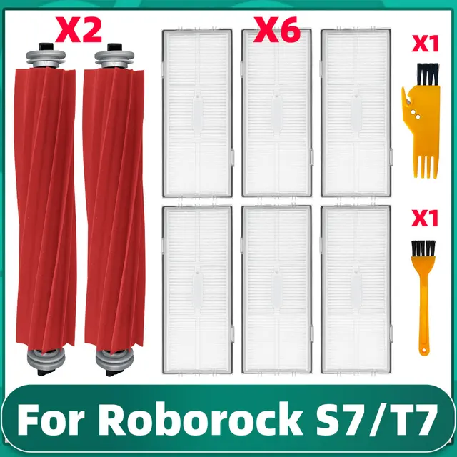Xiaomi Roborock S7 Max / T7S Plus / G10 Replacement Parts Main Side Brush Hepa Filter Mop Dust Bag Cover Vacuum Cleaner Kits Set W