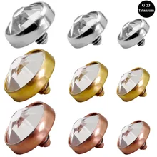 G23 титана микродермальный верхушка с анкерным креплением пирсинг прозрачный драгоценный камень кожа Diver якорь для вшивания в кожу с покрытием для пирсинга имплантаты пикантное украшение