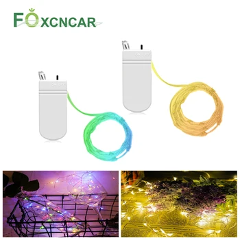 

20 LEDs Starry String Battery Lights Fairy Micro LED Transparent Copper Wire For Party Christmas Wedding Decor Light 7 Colors