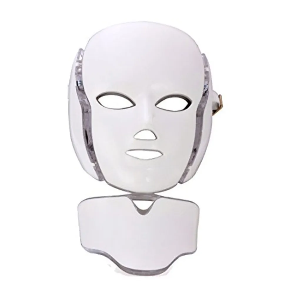 

Electric LED Facial Mask with Neck Skin Rejuvenation 7 Colors Anti Acne Wrinkle Beauty Treatment Salon Home Use