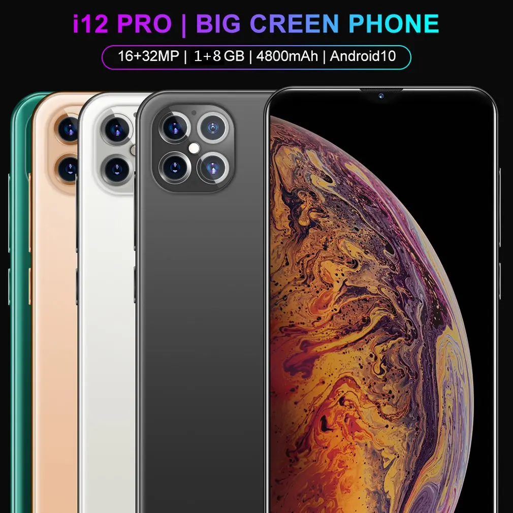 Новый I12Pro 1 Гб + 8 Смартфон Android 6 с двумя sim картами мобильный телефон разблокирован