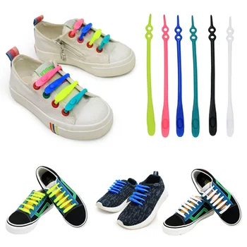 

Lazy No Tie Stretch Silicone Laces Sports Running Laces Anti-silicone Rubber Sneakers Laces