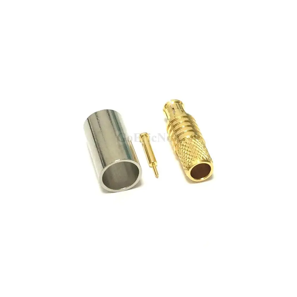 

1 pcs RF Coaxial Right Angle/Straight 50ohm MCX MALE plug connector ST crimp for RG58 RG142 RG400 cable goldplated Adapter