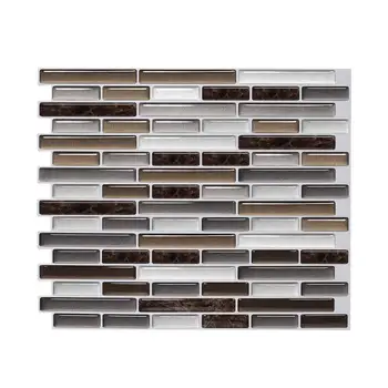 

3 d Adhesive Faux Vinyl Peel and Stick Tiles - 1 Sheet