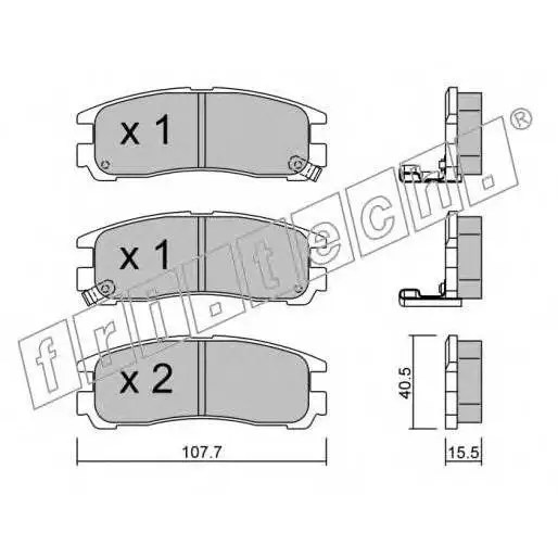 Колодки тормозные дисковые задние Mitsubishi fri.tech. 413.0