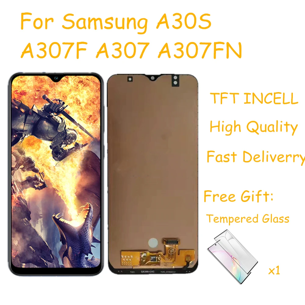 

For samsung galaxy A30S A307 A307F A307FN/DS INCELL TFT LCD Display Touch Screen Digitizer Assembly for samsung A30S 2019 A307